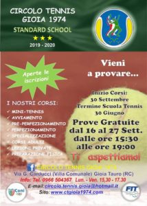 locandina scuola tennis